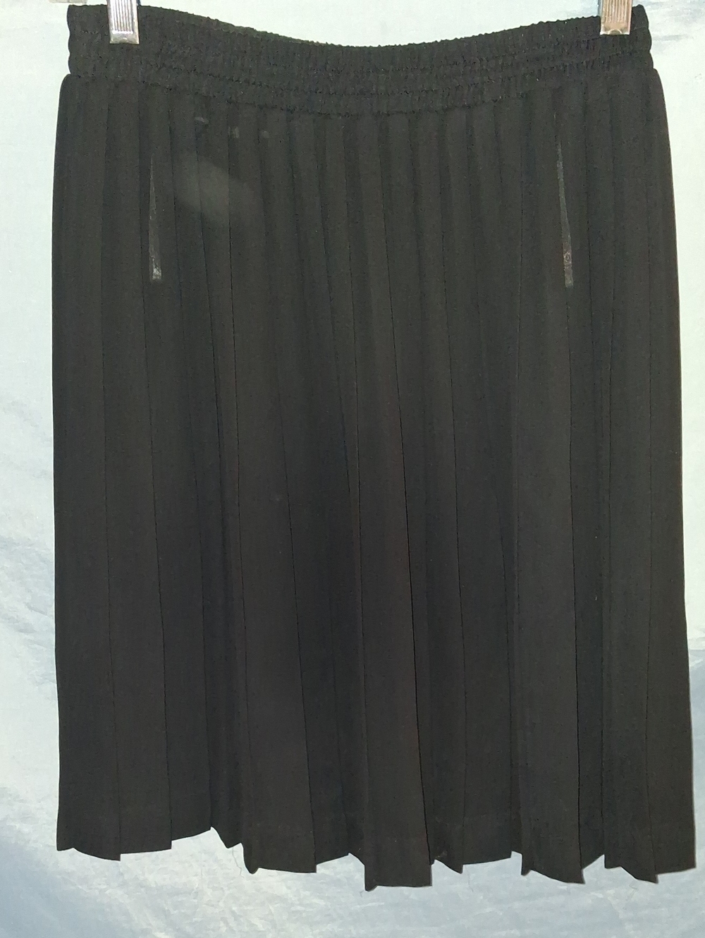 Vintage Pastille Black Pleated See Through Women's Skirt Size Medium